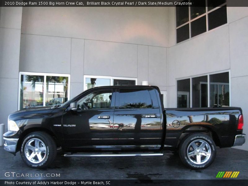 Brilliant Black Crystal Pearl / Dark Slate/Medium Graystone 2010 Dodge Ram 1500 Big Horn Crew Cab
