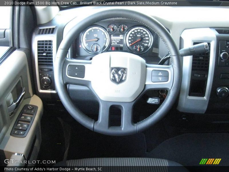 Brilliant Black Crystal Pearl / Dark Slate/Medium Graystone 2010 Dodge Ram 1500 Big Horn Crew Cab