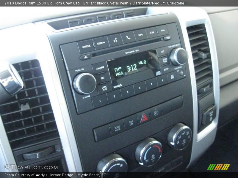 Brilliant Black Crystal Pearl / Dark Slate/Medium Graystone 2010 Dodge Ram 1500 Big Horn Crew Cab
