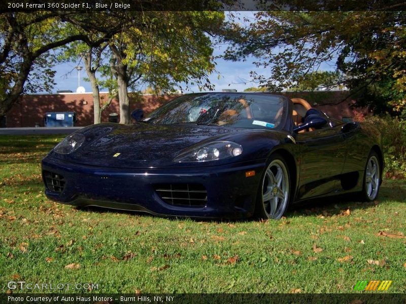 Blue / Beige 2004 Ferrari 360 Spider F1