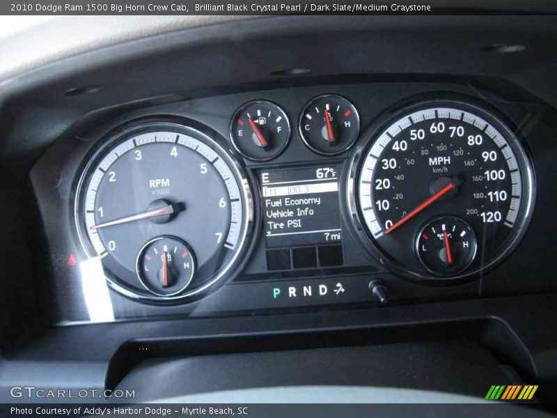 Brilliant Black Crystal Pearl / Dark Slate/Medium Graystone 2010 Dodge Ram 1500 Big Horn Crew Cab