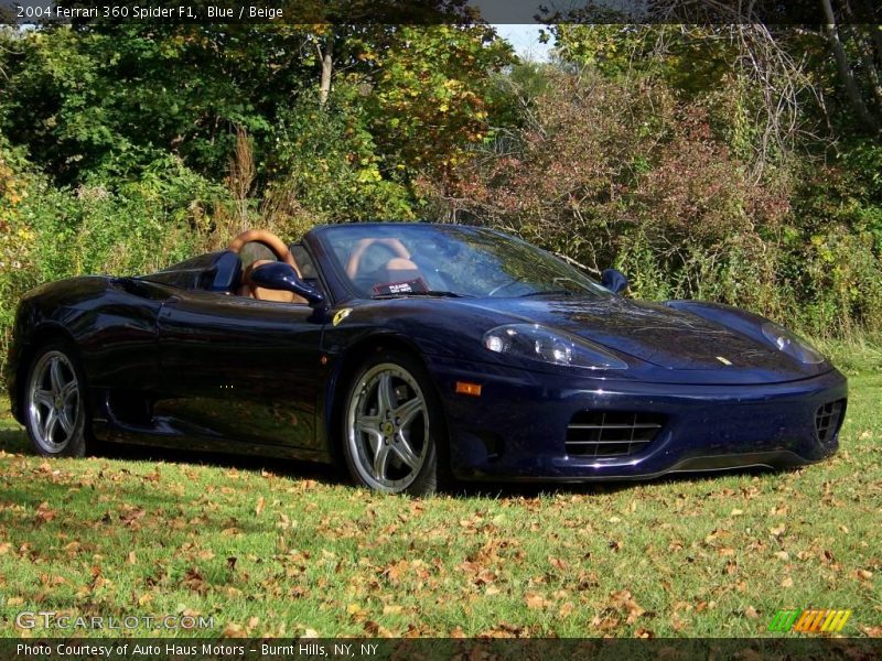 Blue / Beige 2004 Ferrari 360 Spider F1