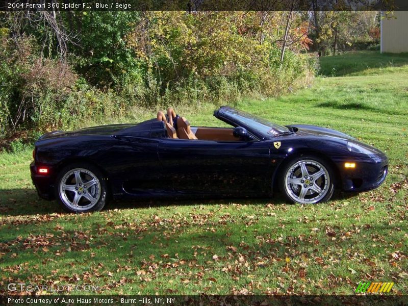 Blue / Beige 2004 Ferrari 360 Spider F1