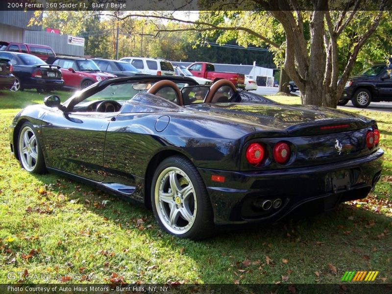 Blue / Beige 2004 Ferrari 360 Spider F1