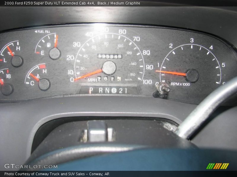 Black / Medium Graphite 2000 Ford F250 Super Duty XLT Extended Cab 4x4