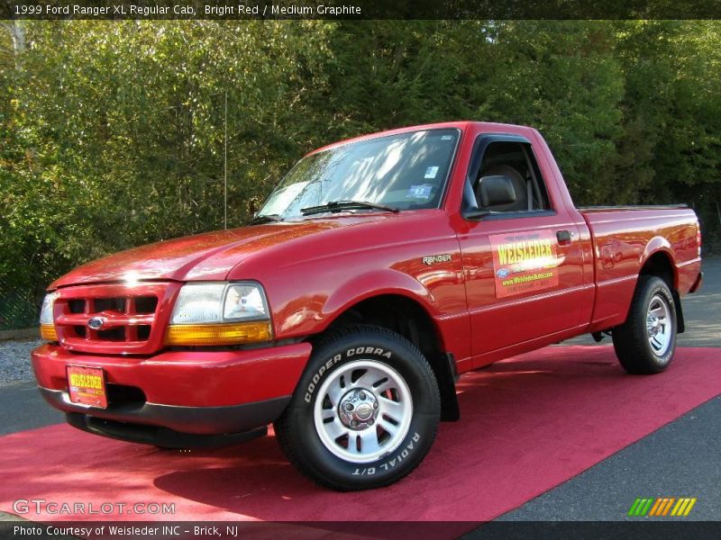 Bright Red / Medium Graphite 1999 Ford Ranger XL Regular Cab
