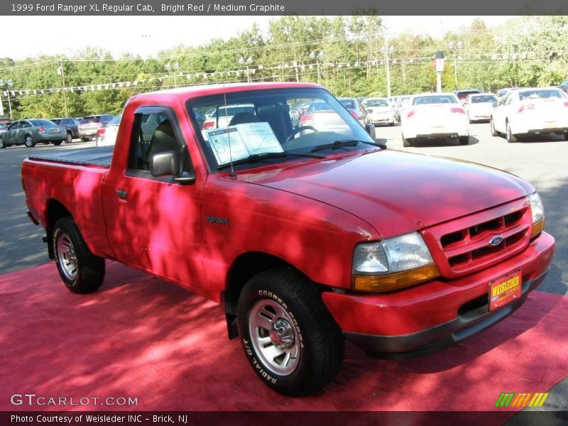 Bright Red / Medium Graphite 1999 Ford Ranger XL Regular Cab