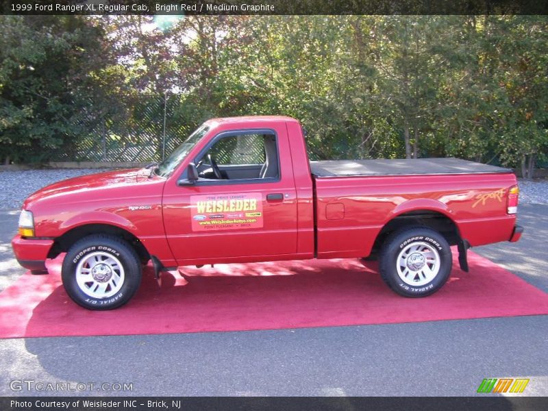 Bright Red / Medium Graphite 1999 Ford Ranger XL Regular Cab