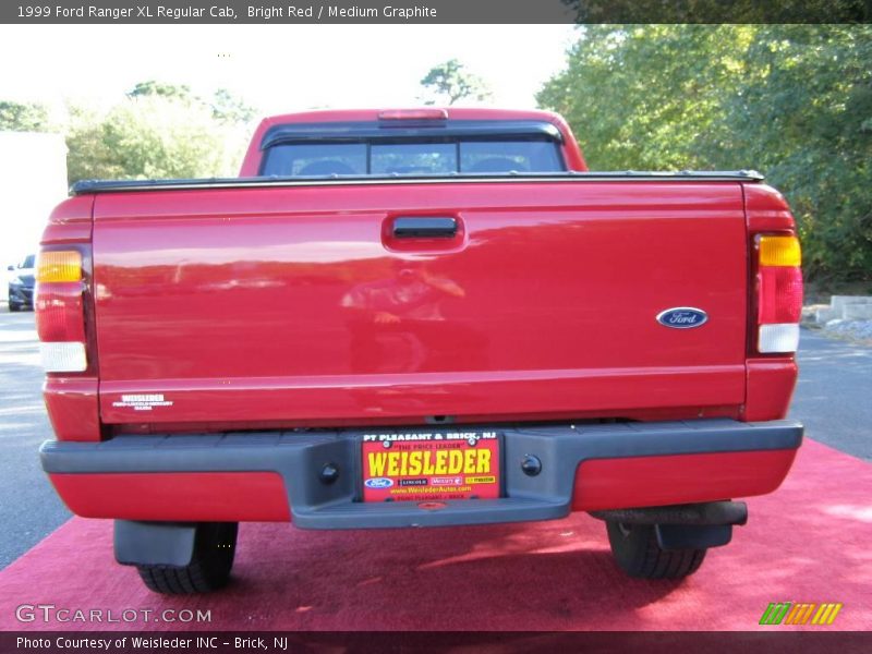 Bright Red / Medium Graphite 1999 Ford Ranger XL Regular Cab