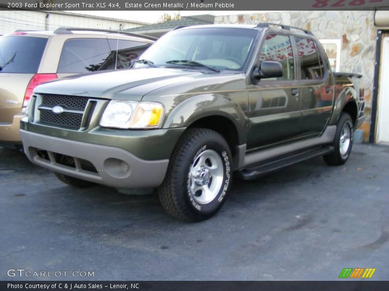 Estate Green Metallic / Medium Pebble 2003 Ford Explorer Sport Trac XLS 4x4