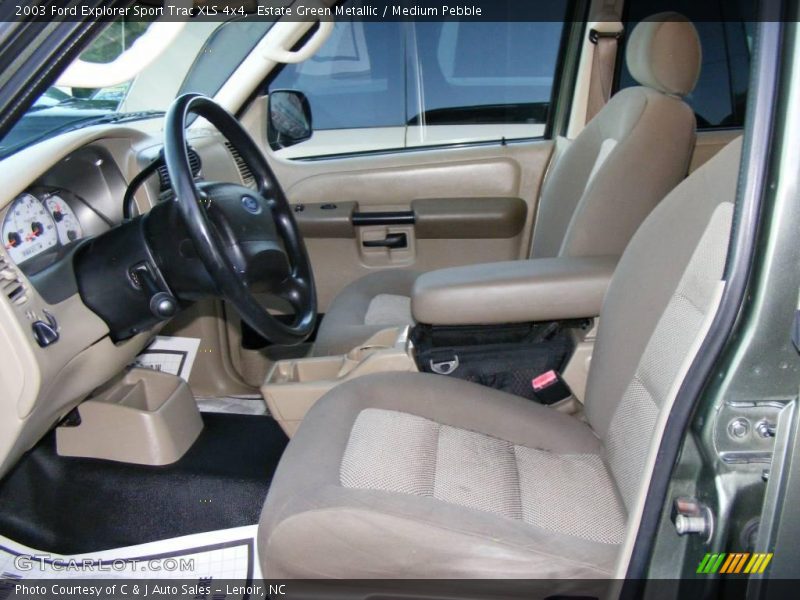 Estate Green Metallic / Medium Pebble 2003 Ford Explorer Sport Trac XLS 4x4