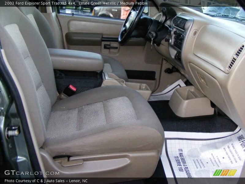 Estate Green Metallic / Medium Pebble 2003 Ford Explorer Sport Trac XLS 4x4