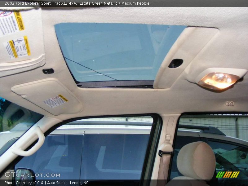 Estate Green Metallic / Medium Pebble 2003 Ford Explorer Sport Trac XLS 4x4