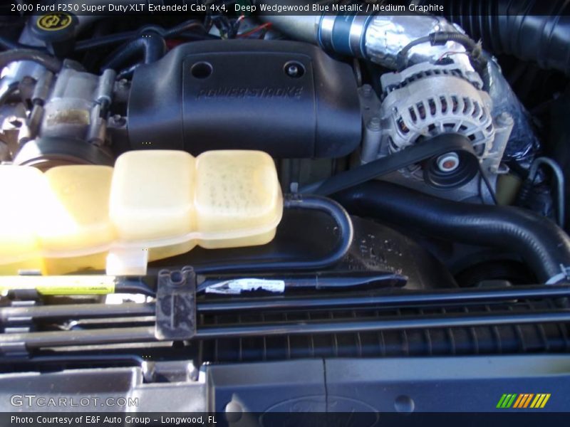 Deep Wedgewood Blue Metallic / Medium Graphite 2000 Ford F250 Super Duty XLT Extended Cab 4x4
