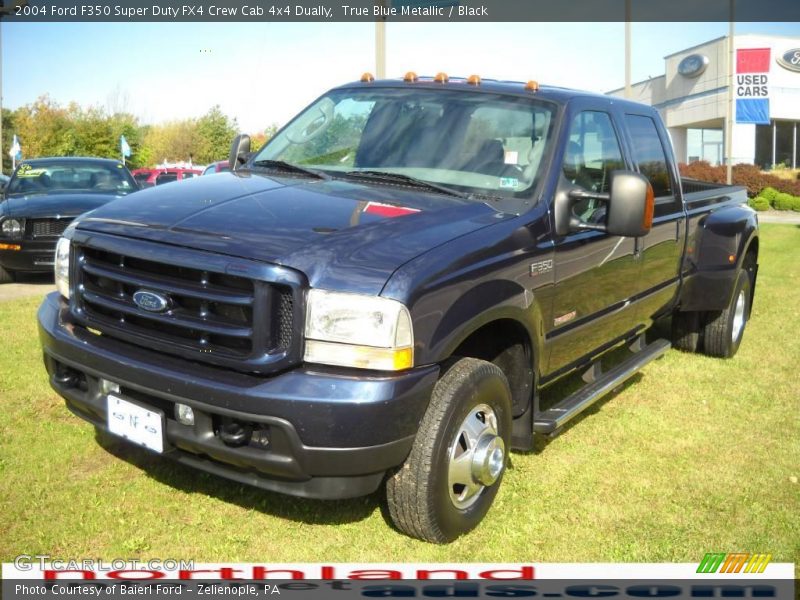 True Blue Metallic / Black 2004 Ford F350 Super Duty FX4 Crew Cab 4x4 Dually