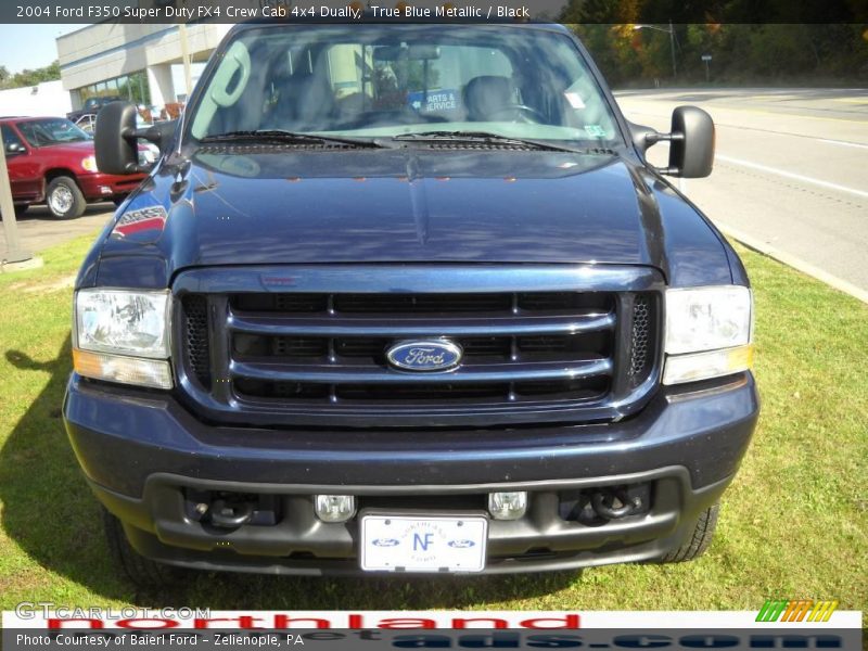 True Blue Metallic / Black 2004 Ford F350 Super Duty FX4 Crew Cab 4x4 Dually