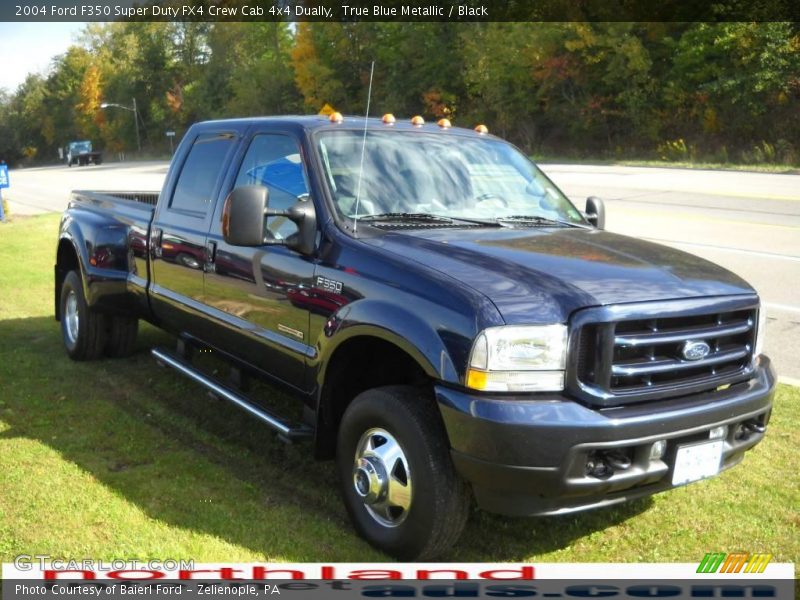 True Blue Metallic / Black 2004 Ford F350 Super Duty FX4 Crew Cab 4x4 Dually