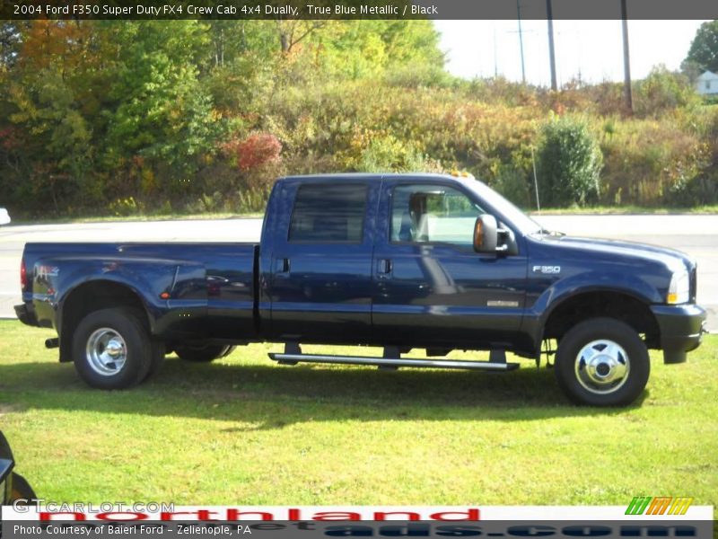 True Blue Metallic / Black 2004 Ford F350 Super Duty FX4 Crew Cab 4x4 Dually