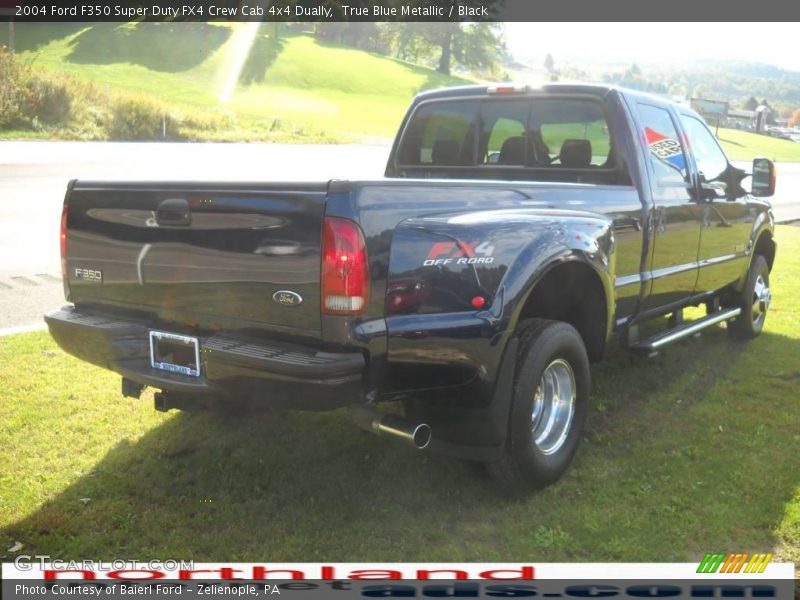 True Blue Metallic / Black 2004 Ford F350 Super Duty FX4 Crew Cab 4x4 Dually