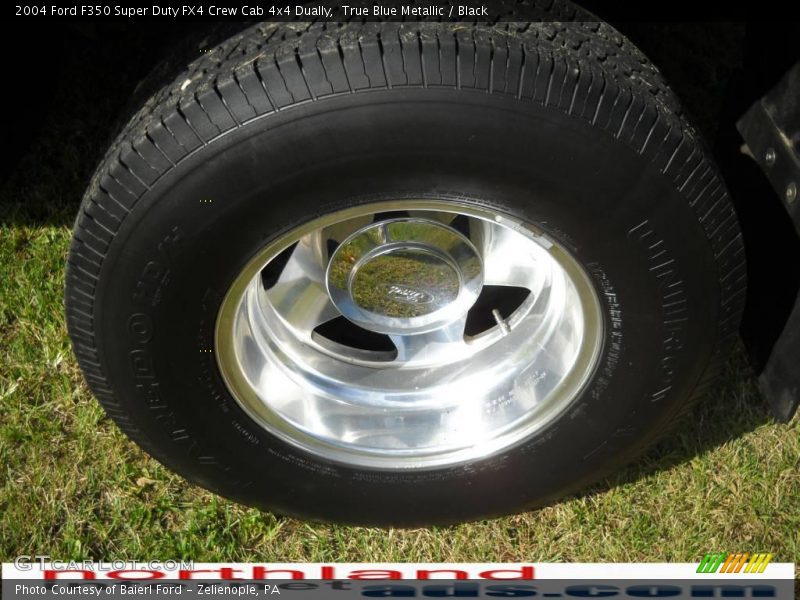 True Blue Metallic / Black 2004 Ford F350 Super Duty FX4 Crew Cab 4x4 Dually