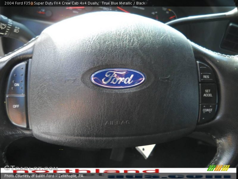 True Blue Metallic / Black 2004 Ford F350 Super Duty FX4 Crew Cab 4x4 Dually