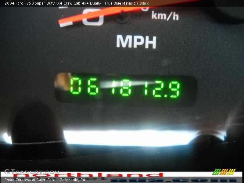 True Blue Metallic / Black 2004 Ford F350 Super Duty FX4 Crew Cab 4x4 Dually