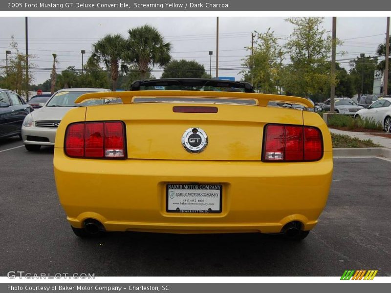Screaming Yellow / Dark Charcoal 2005 Ford Mustang GT Deluxe Convertible