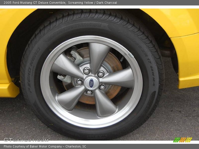 Screaming Yellow / Dark Charcoal 2005 Ford Mustang GT Deluxe Convertible