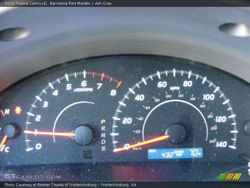 Barcelona Red Metallic / Ash Gray 2010 Toyota Camry LE