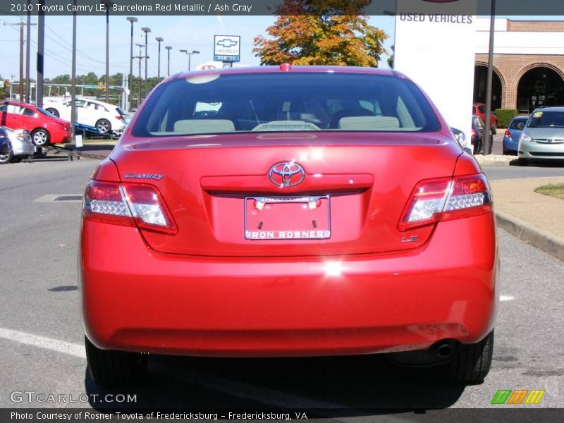 Barcelona Red Metallic / Ash Gray 2010 Toyota Camry LE