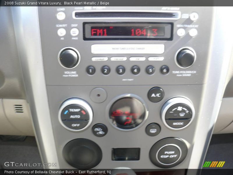 Black Pearl Metallic / Beige 2008 Suzuki Grand Vitara Luxury