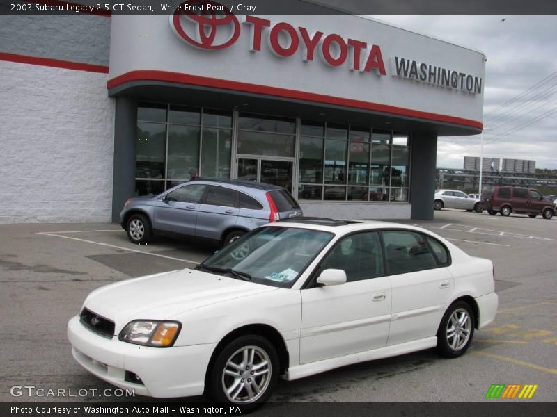 White Frost Pearl / Gray 2003 Subaru Legacy 2.5 GT Sedan