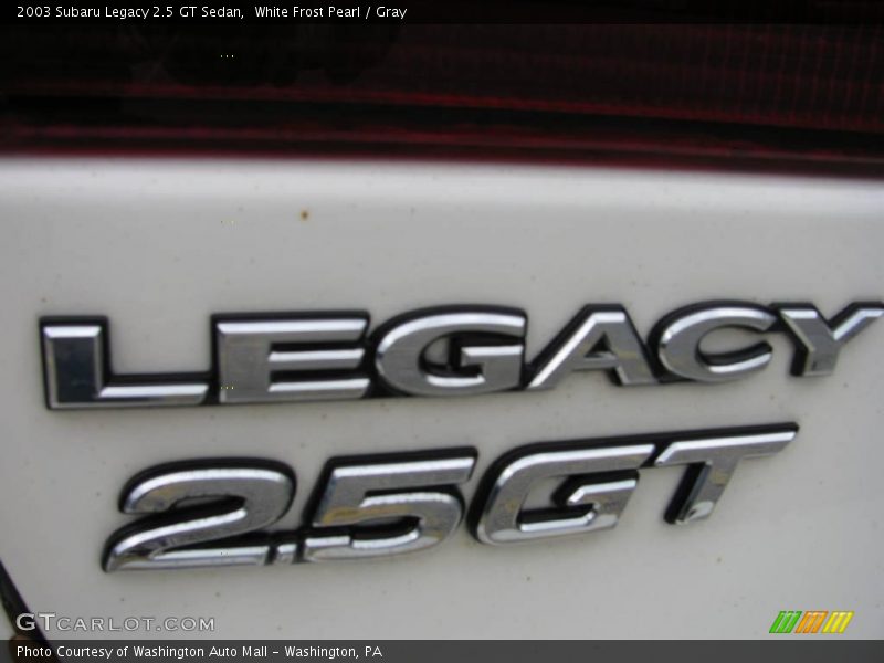 White Frost Pearl / Gray 2003 Subaru Legacy 2.5 GT Sedan