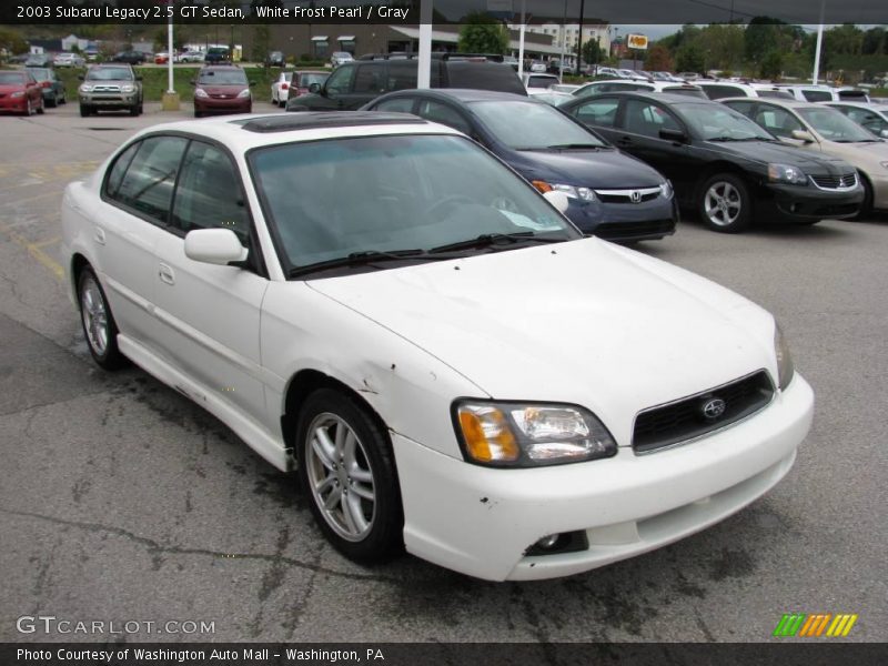 White Frost Pearl / Gray 2003 Subaru Legacy 2.5 GT Sedan