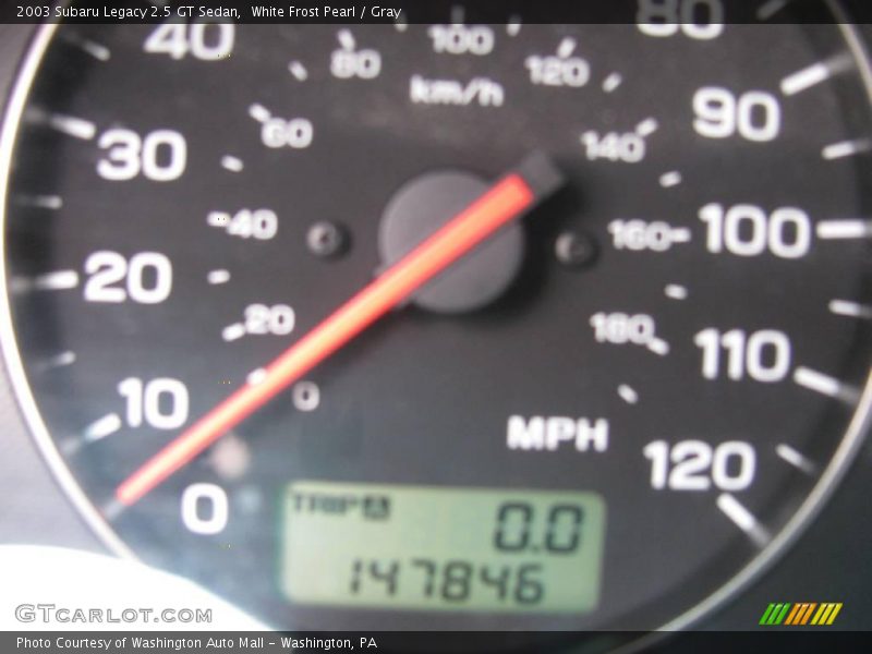 White Frost Pearl / Gray 2003 Subaru Legacy 2.5 GT Sedan
