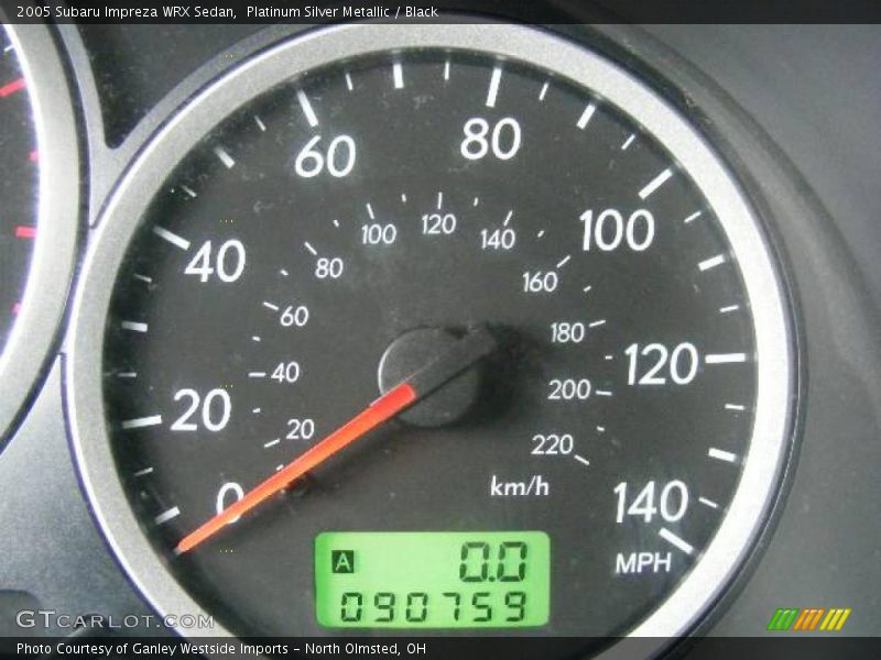 Platinum Silver Metallic / Black 2005 Subaru Impreza WRX Sedan
