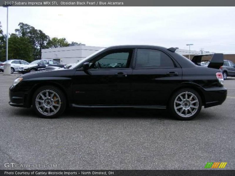 Obsidian Black Pearl / Blue Alcantara 2007 Subaru Impreza WRX STi