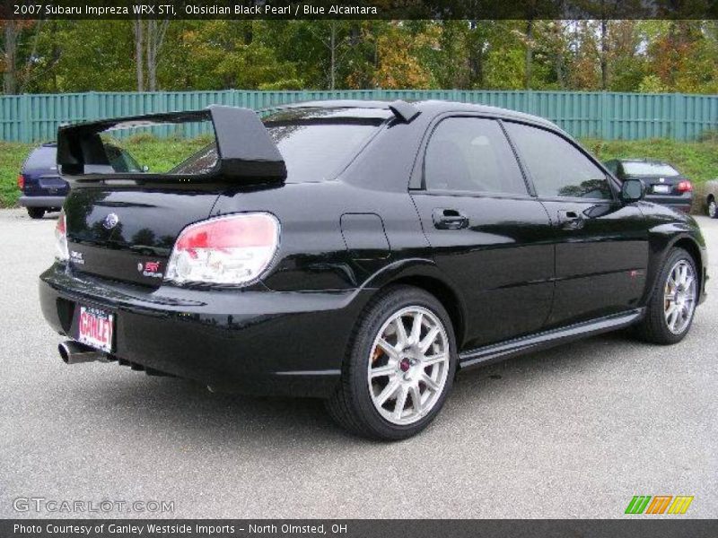 Obsidian Black Pearl / Blue Alcantara 2007 Subaru Impreza WRX STi