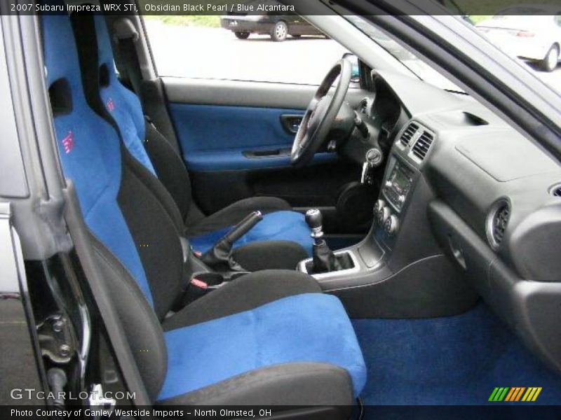 Obsidian Black Pearl / Blue Alcantara 2007 Subaru Impreza WRX STi