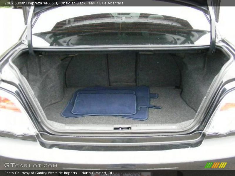 Obsidian Black Pearl / Blue Alcantara 2007 Subaru Impreza WRX STi