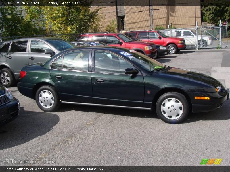 Green / Tan 2002 Saturn S Series SL1 Sedan