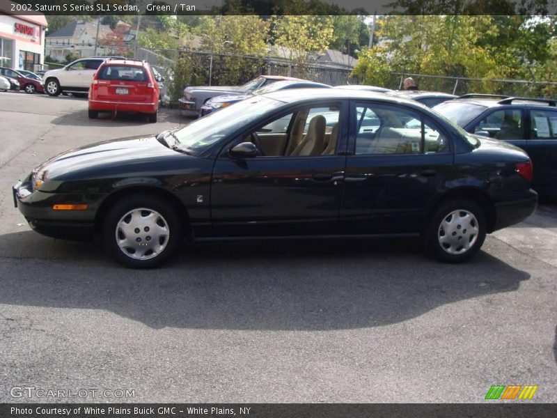 Green / Tan 2002 Saturn S Series SL1 Sedan