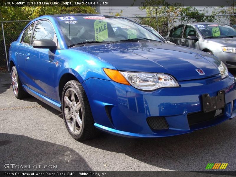 Electric Blue / Black 2004 Saturn ION Red Line Quad Coupe