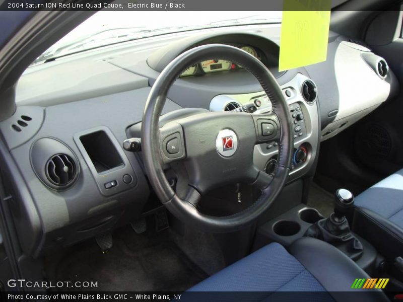 Electric Blue / Black 2004 Saturn ION Red Line Quad Coupe