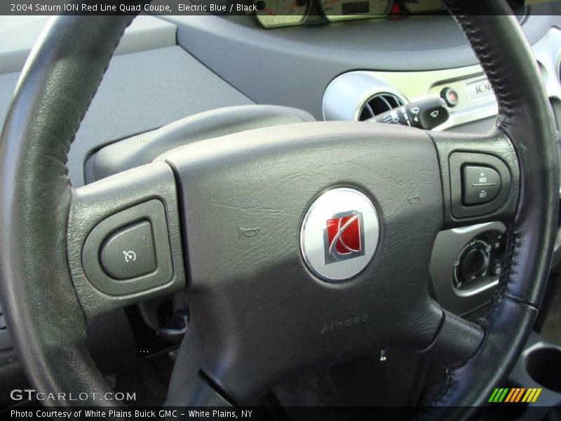 Electric Blue / Black 2004 Saturn ION Red Line Quad Coupe