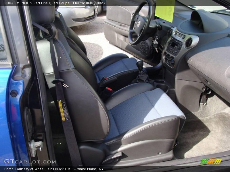 Electric Blue / Black 2004 Saturn ION Red Line Quad Coupe