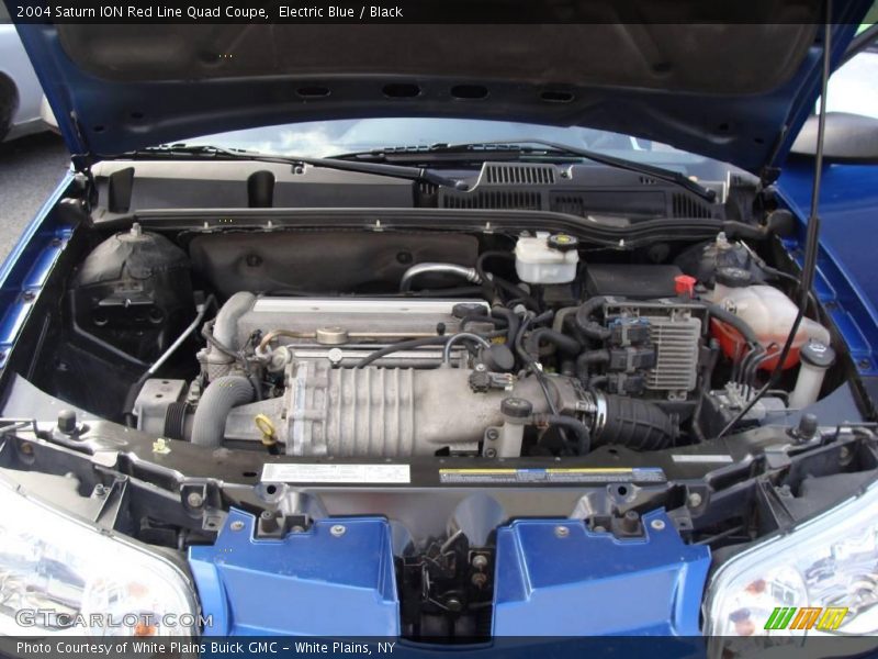 Electric Blue / Black 2004 Saturn ION Red Line Quad Coupe