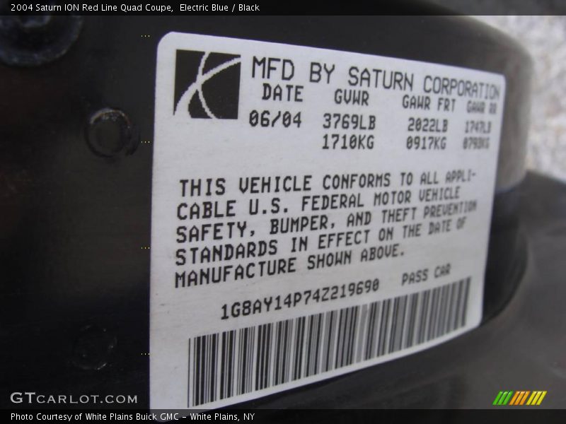 Electric Blue / Black 2004 Saturn ION Red Line Quad Coupe