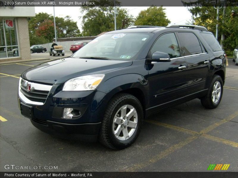 Midnight Blue / Black 2009 Saturn Outlook XR AWD