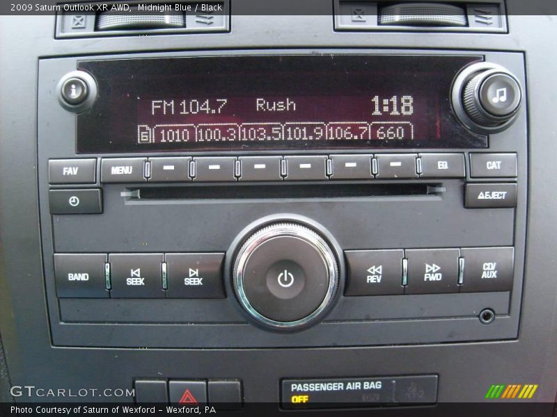 Midnight Blue / Black 2009 Saturn Outlook XR AWD